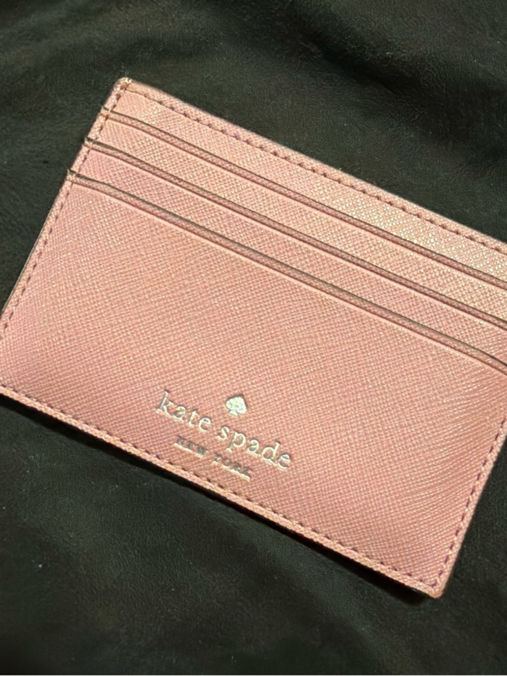 kate spade Blush Pink Saffiano Leather Card Case - Picture 2 of 3
